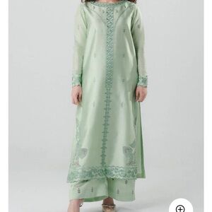 Mint Green Embroidered Kurta Set Pakistani NWT Maryum n Maria size small
